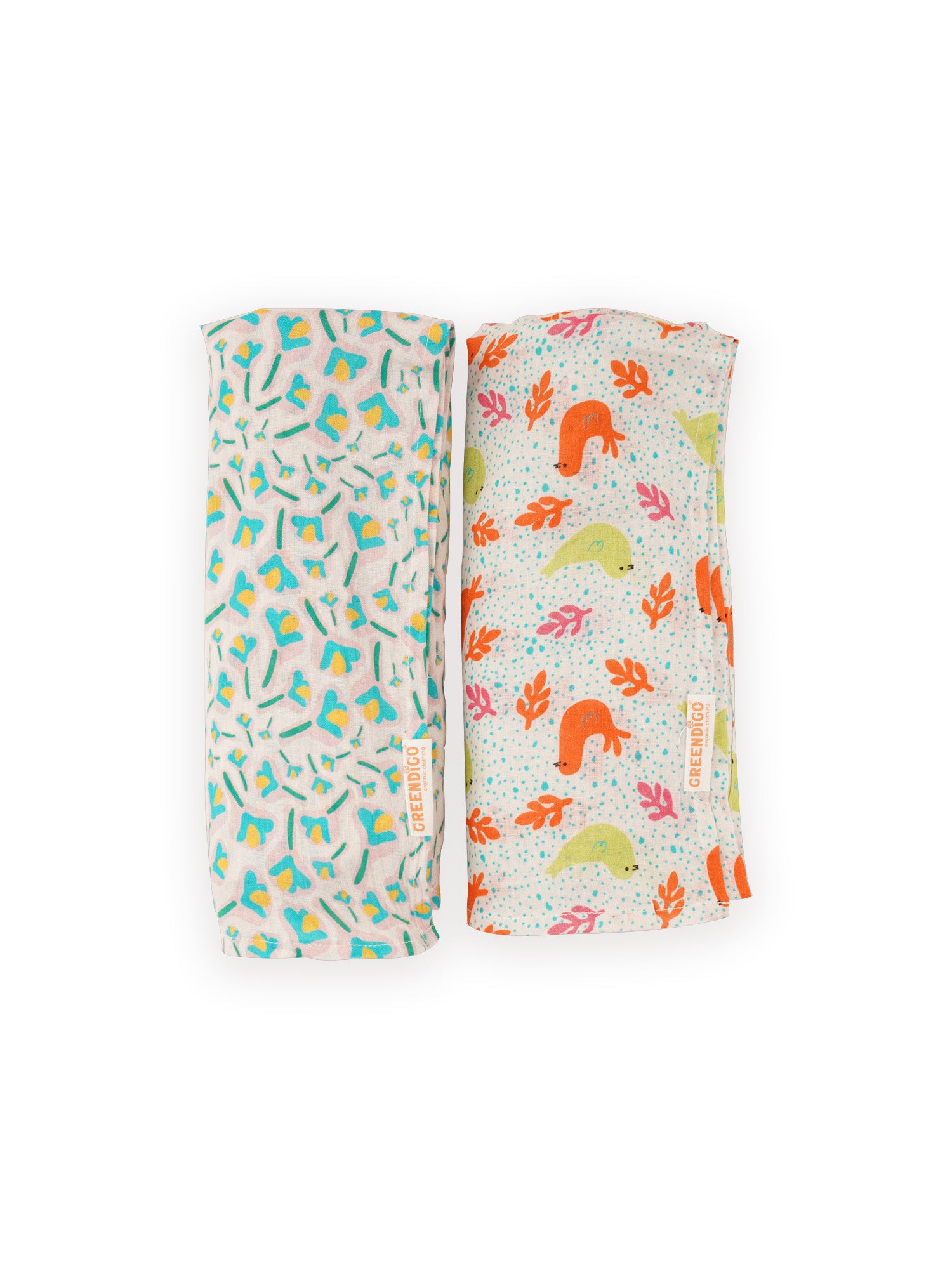 Nature's Harmony Cotton Muslin Swaddle Wrap for New Born (Pack of 2) - Totdot