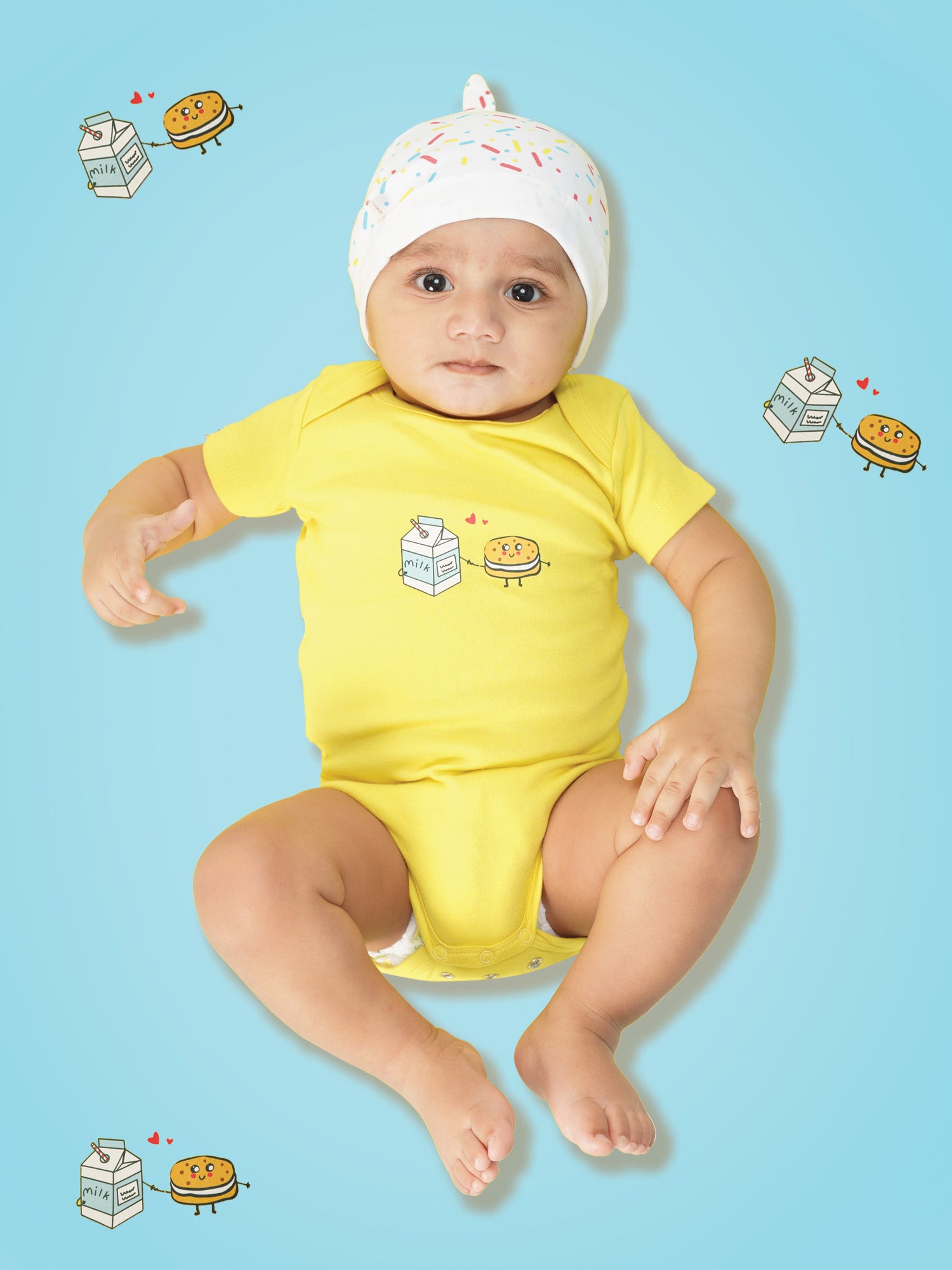 Cookies and Cream - Organic Cotton Bodysuit and cap set - Totdot