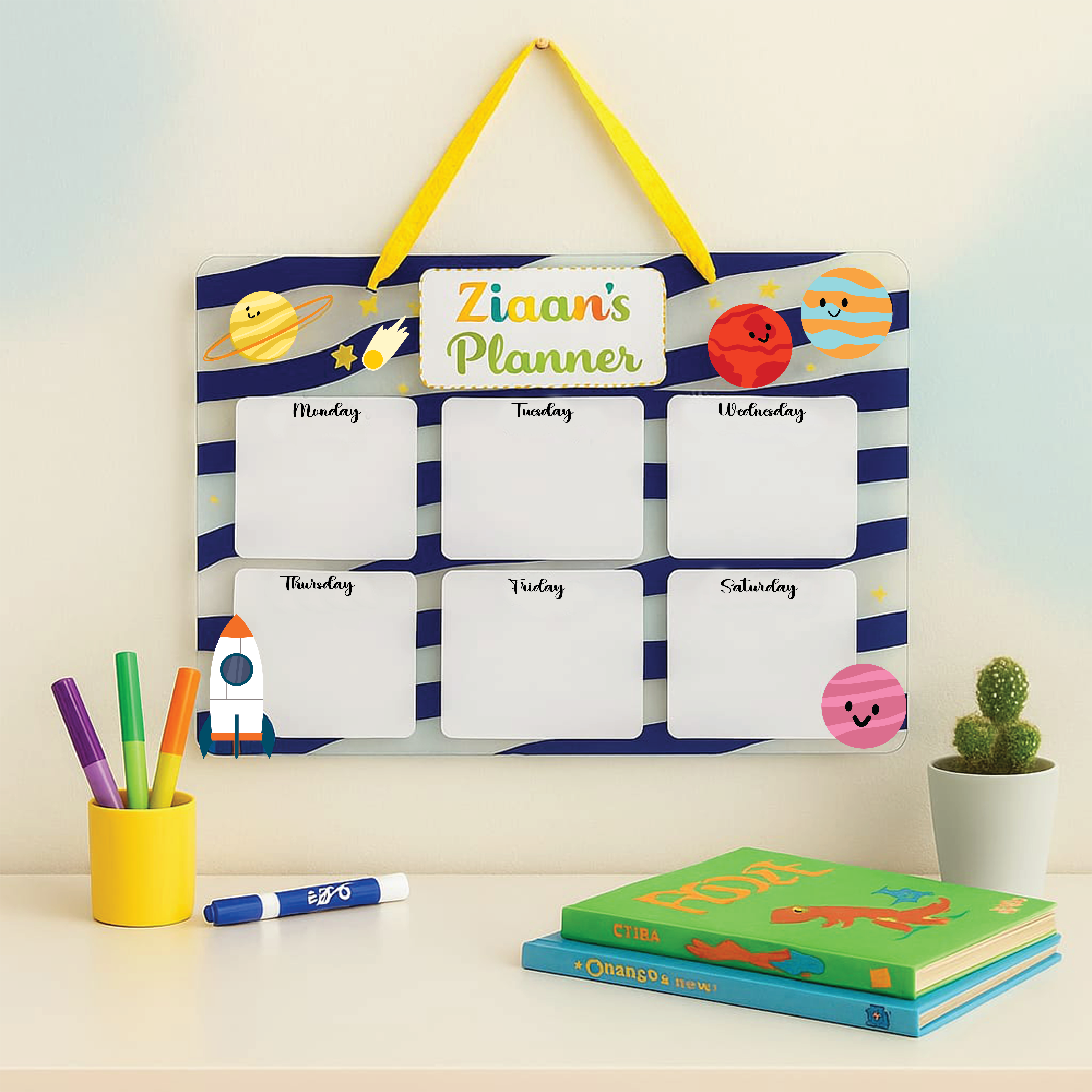 Acrylic planner - Cosmic Cheers