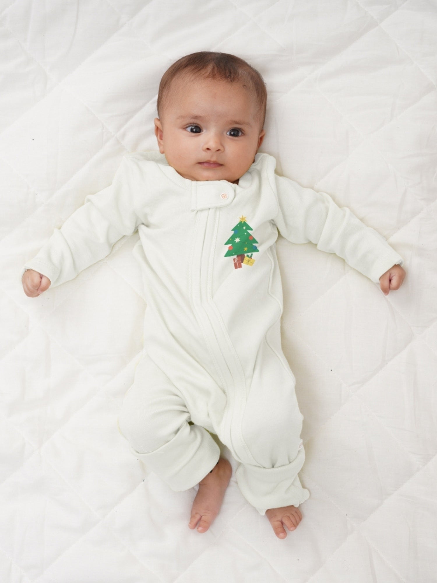 Baby Bamboo Sleepsuit Tinsel Tree