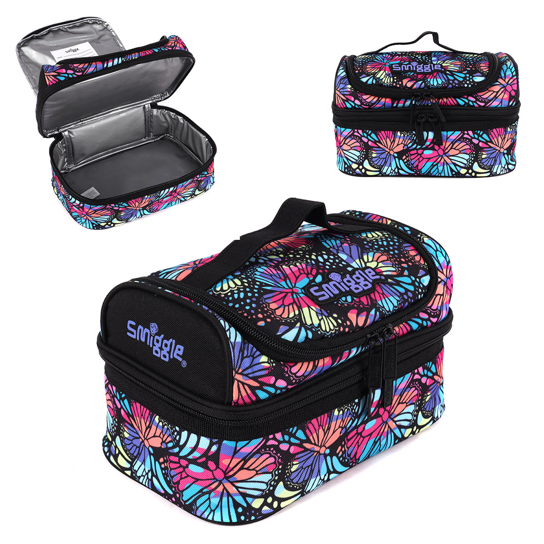 Vivid Double Decker Lunchbox Black Mix