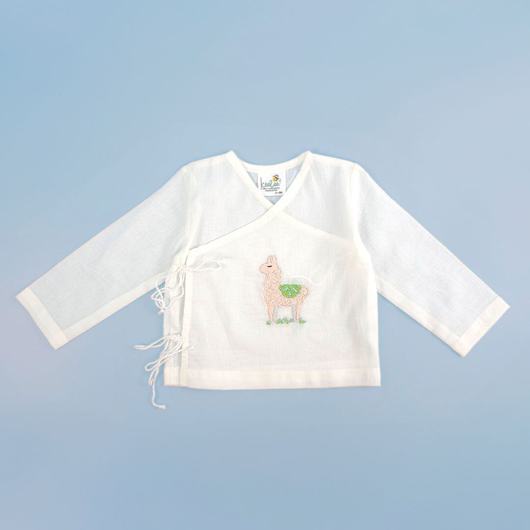 Llama – Cotton Full Sleeve Embroidered Baby Jabla