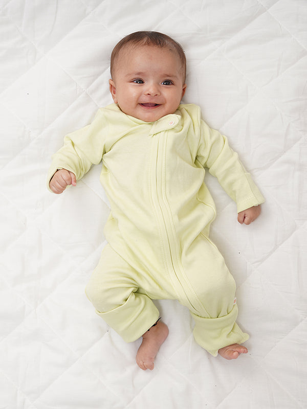 Buttercup Breeze - Infant Organic Bamboo Solid Sleepsuit