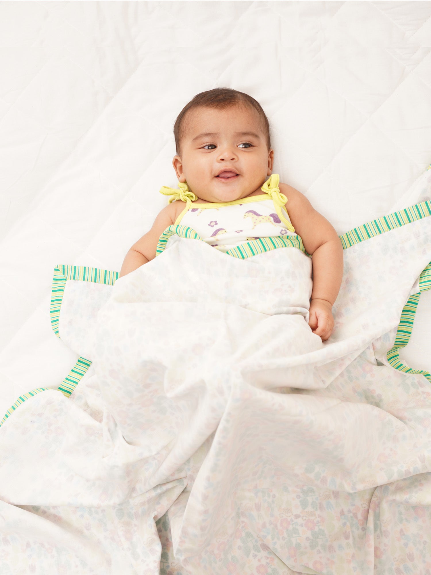 Wildflower Wonder - Cotton Muslin Dohar Blanket for New Born Baby - Totdot