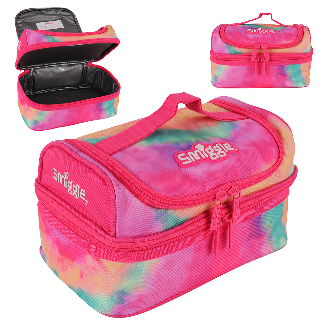 Vivid Double Decker Lunchbox Pink