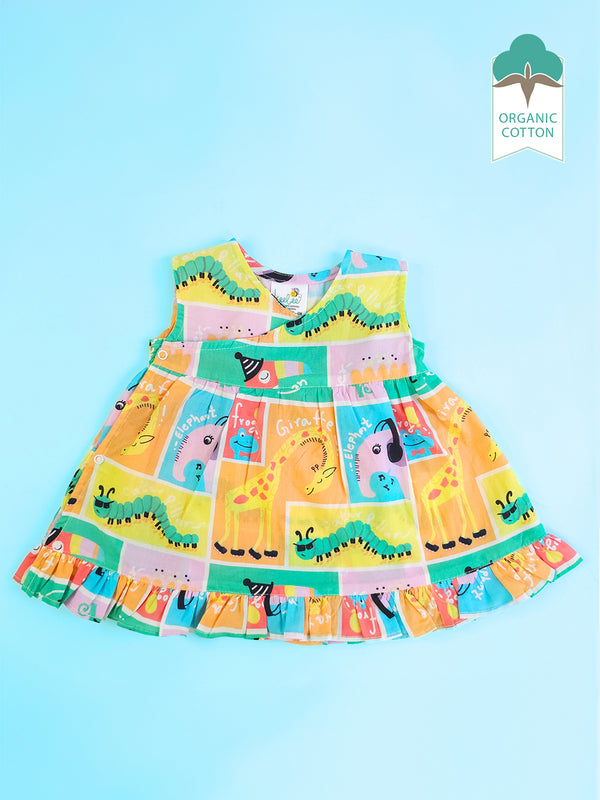 Zoo Crew - Organic Cotton Printed Girls Jabla / Dress