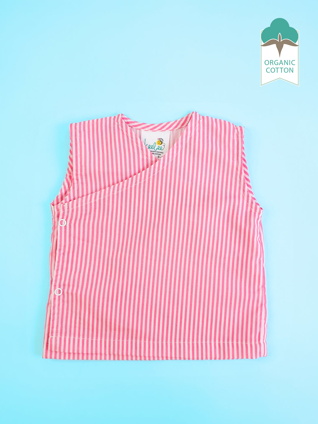 Pink - Organic Cotton Striped Baby Jabla - Totdot