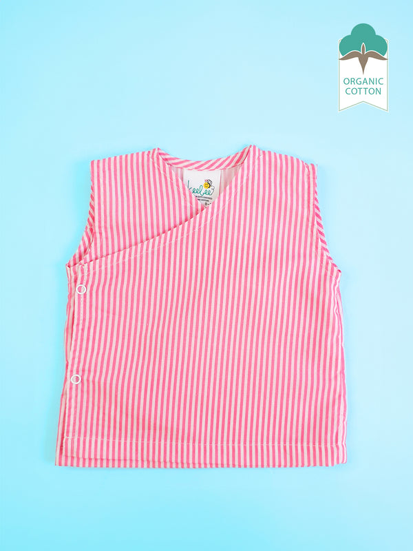 Pink - Organic Cotton Striped Baby Jabla