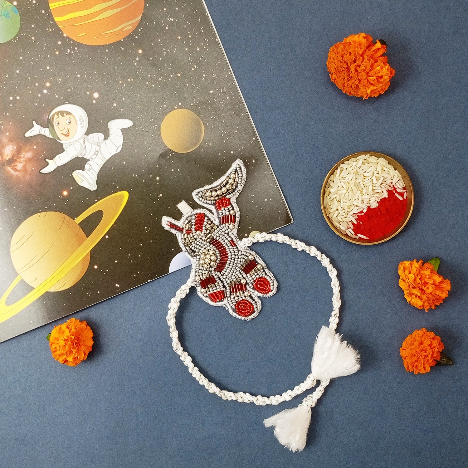 Astranaut Beaded Rakhi - Converts To Key Charm