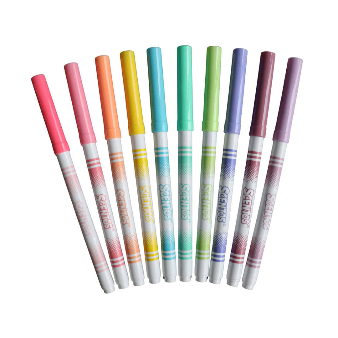 Scented Pastel Color Fine Line Markers - Pack Of 10