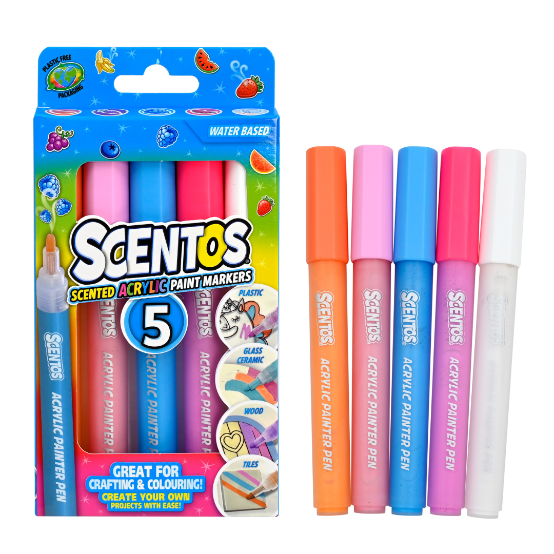 Scented Acrylic Markers - Pack Of 5