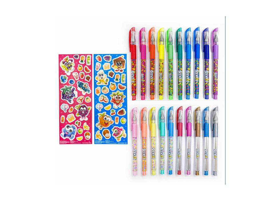 Gel Pens - pack of 20 (2 Sticker Sheets) Scentos