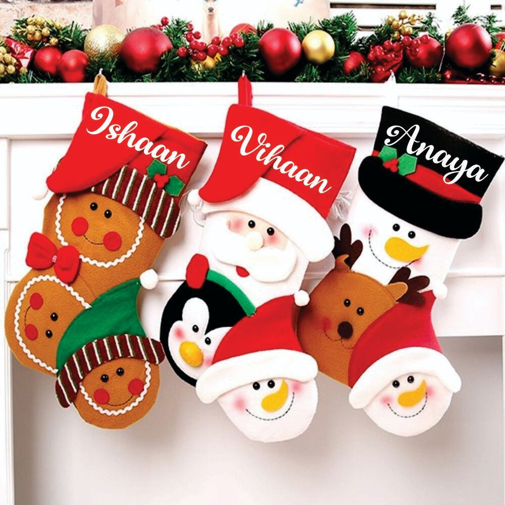 Happy Family Stockings - Santa (Red Cap)