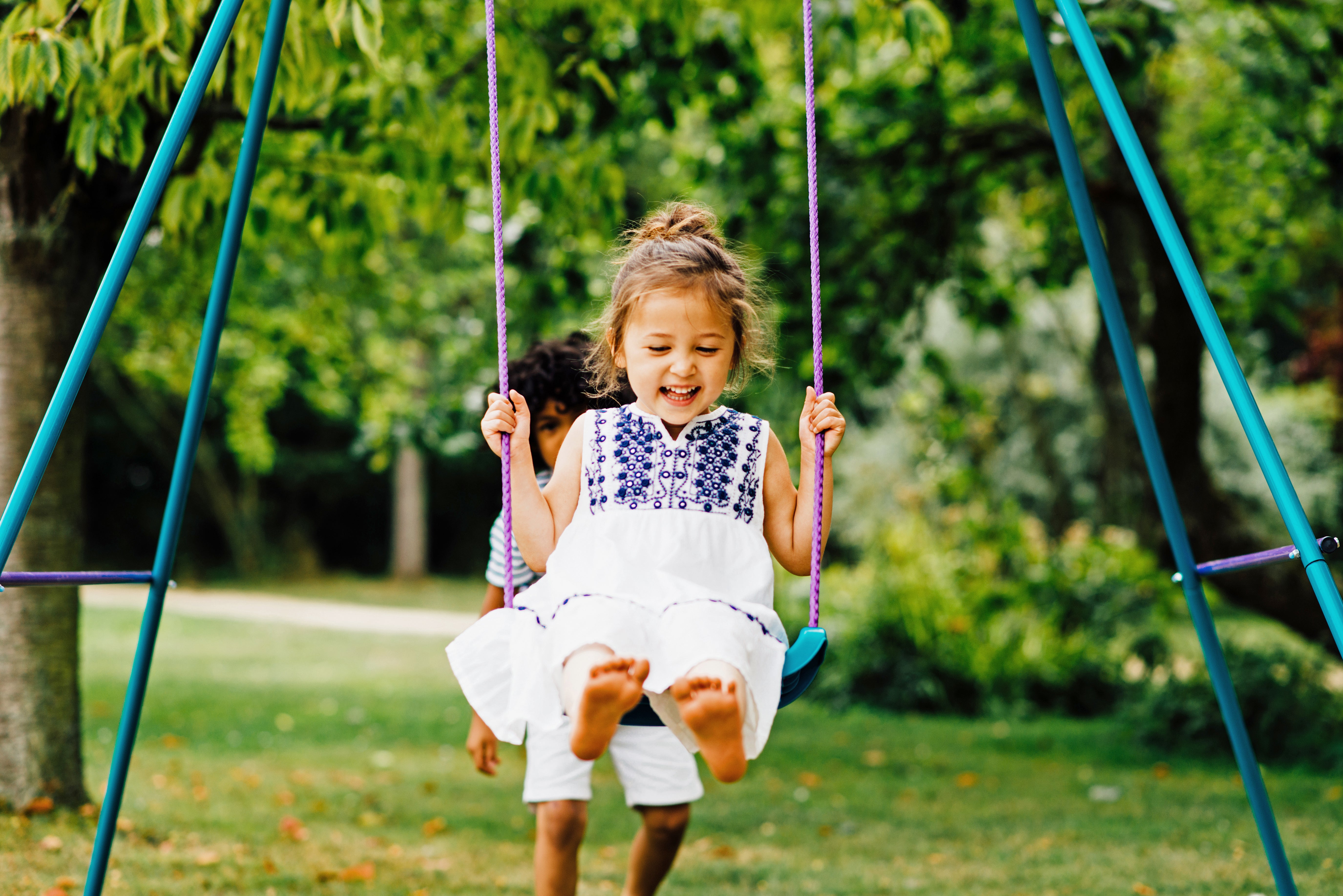 Metal 2-In-1 Swing Set