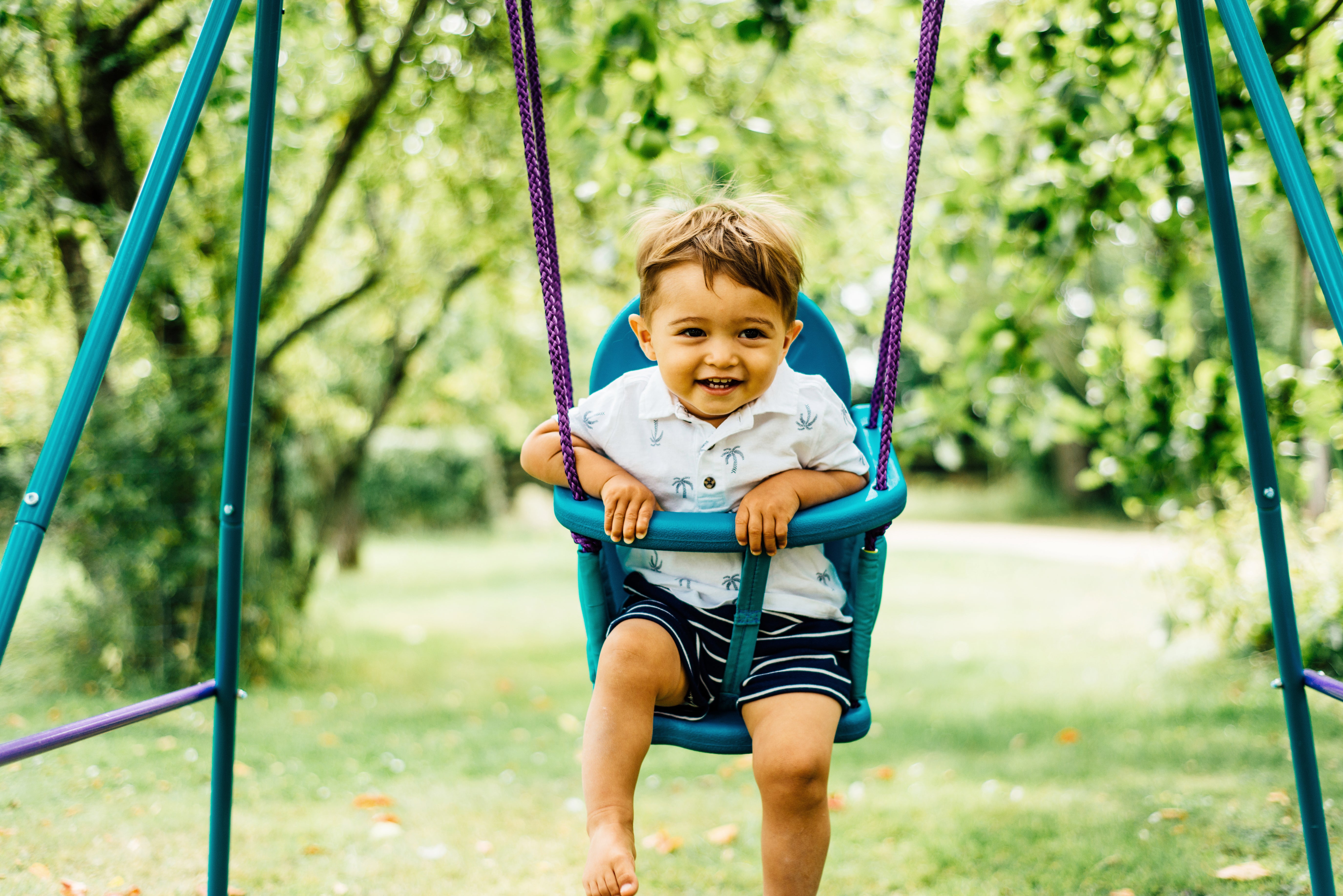 Metal 2-In-1 Swing Set