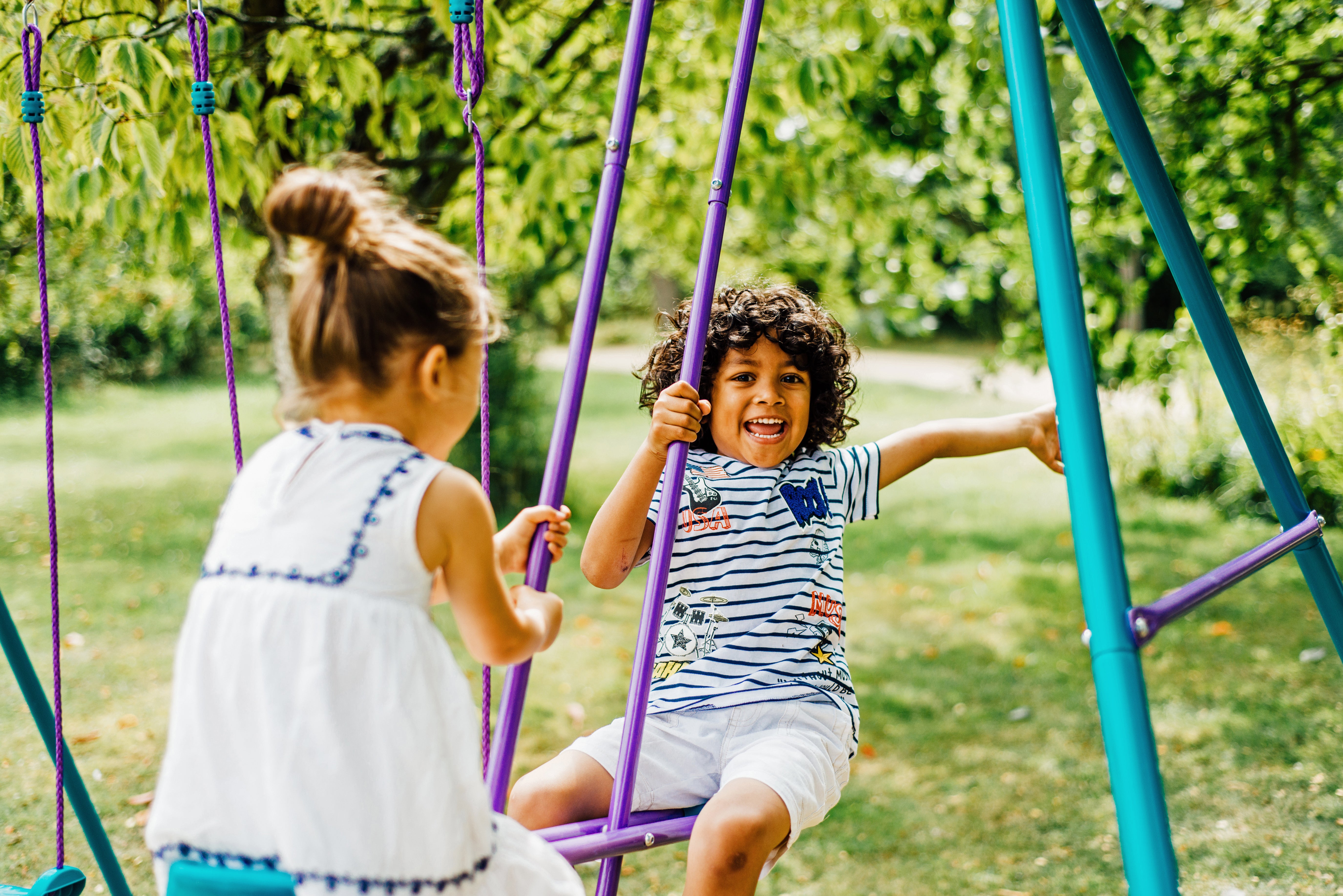 Helios Metal Single Swing And Glider Set