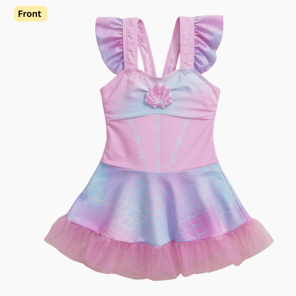 Pastel Shell Swim Dress