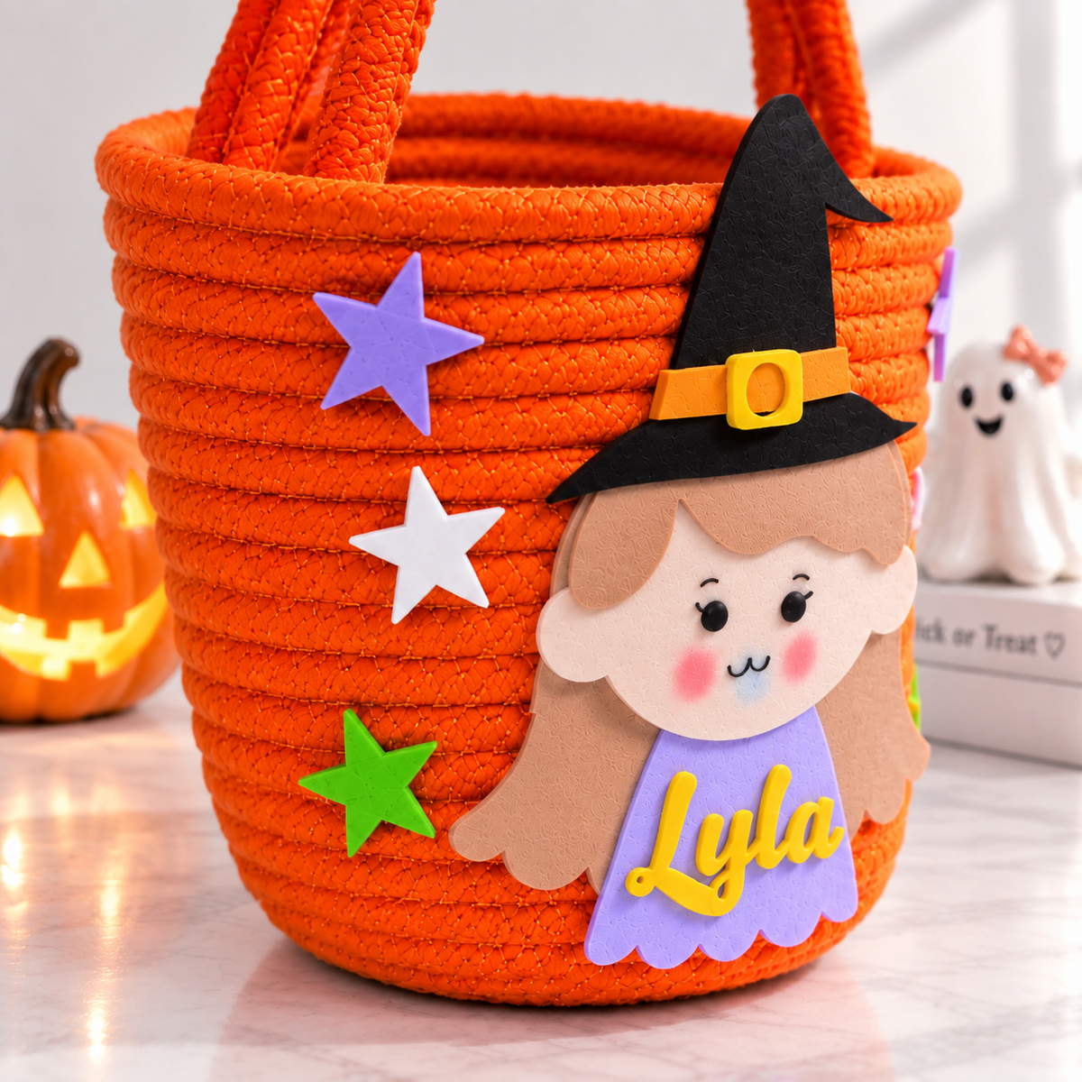 Personalised Tiny Witch Trick-or-Treat Basket