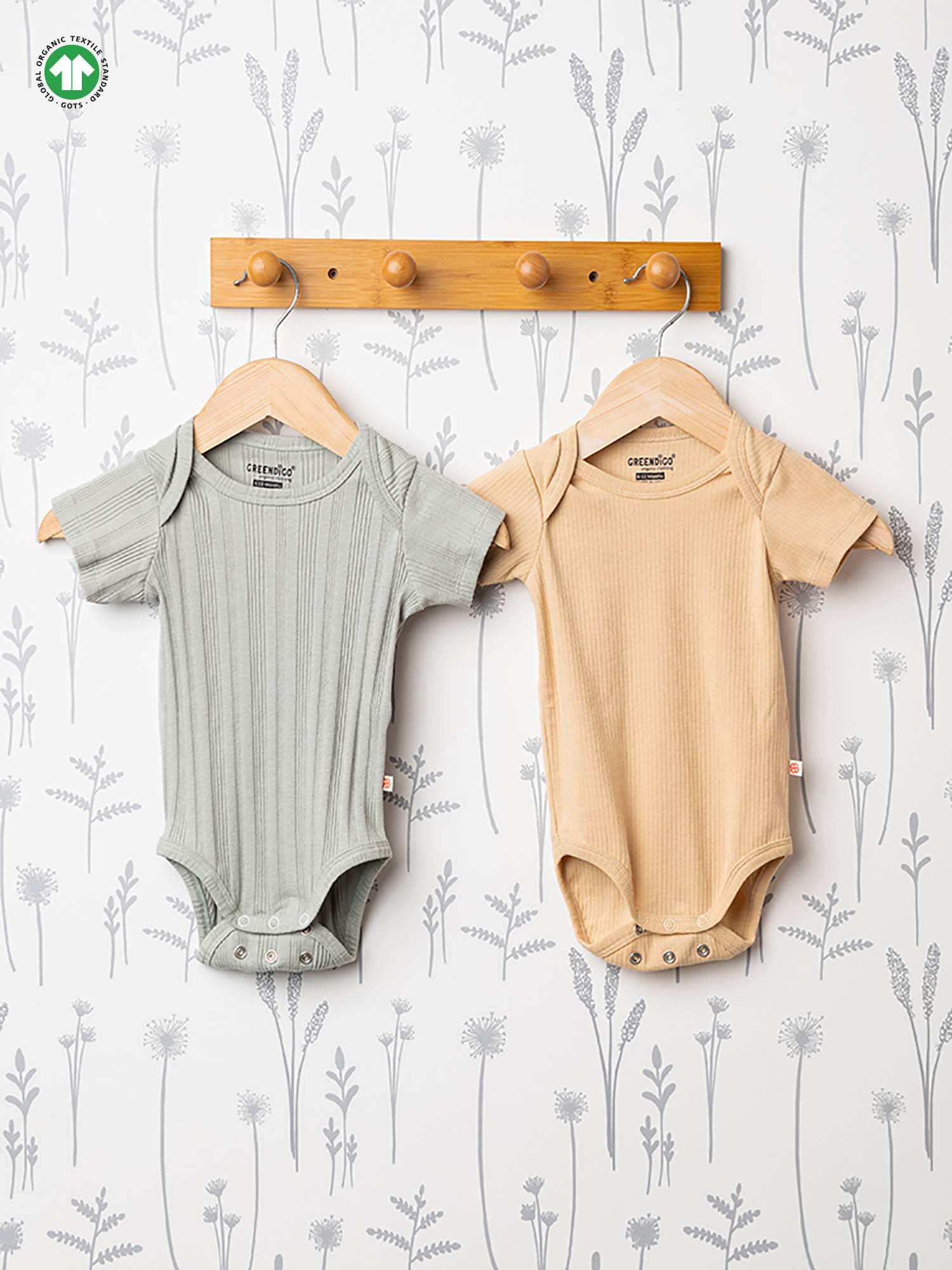 Olive Bodysuit - Organic Cotton Bodysuit - Pack of 2 - Totdot