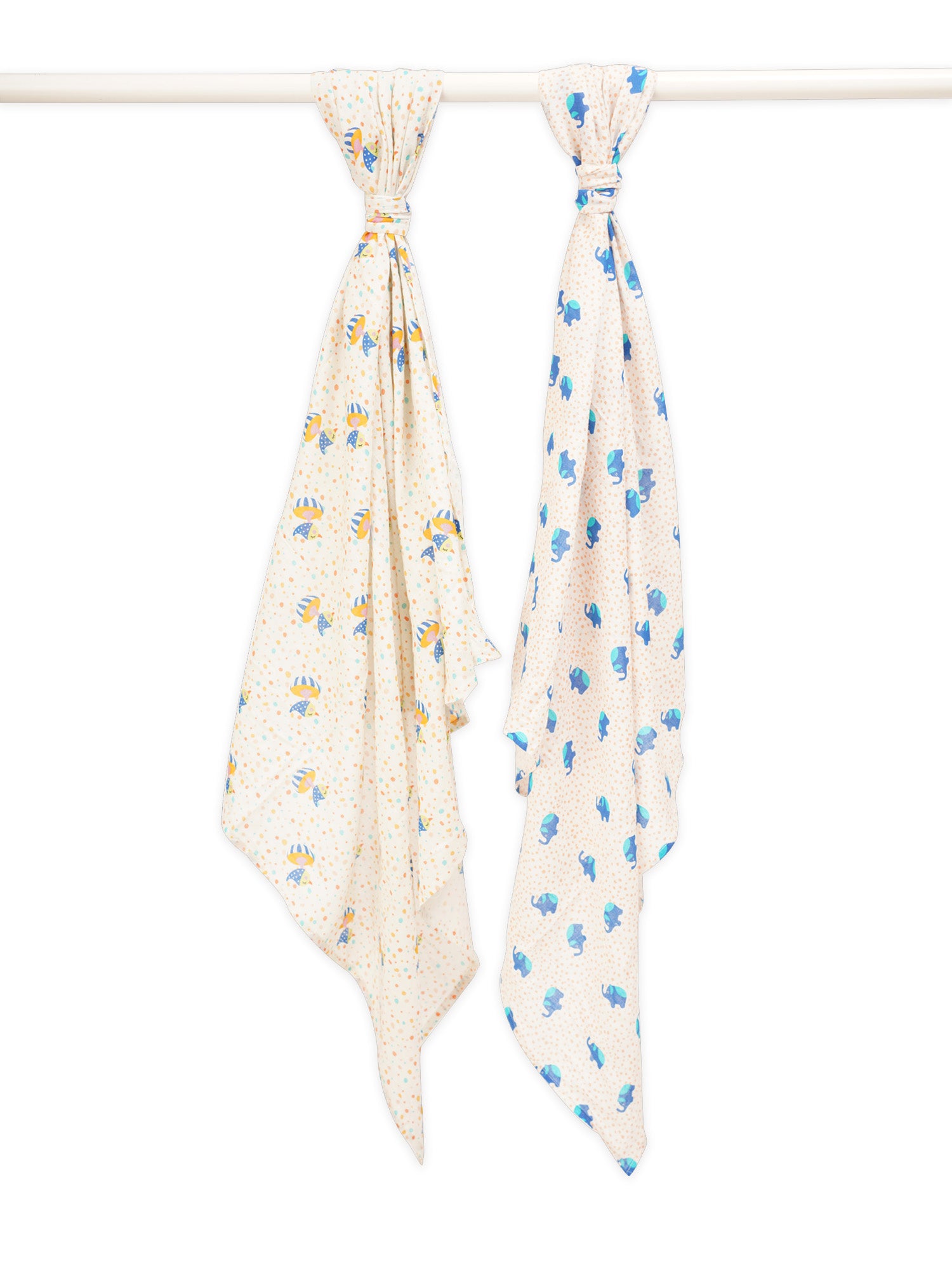 Wildlife Wonders Cotton Muslin Swaddle Wrap for New Born (Pack of 2) - Totdot