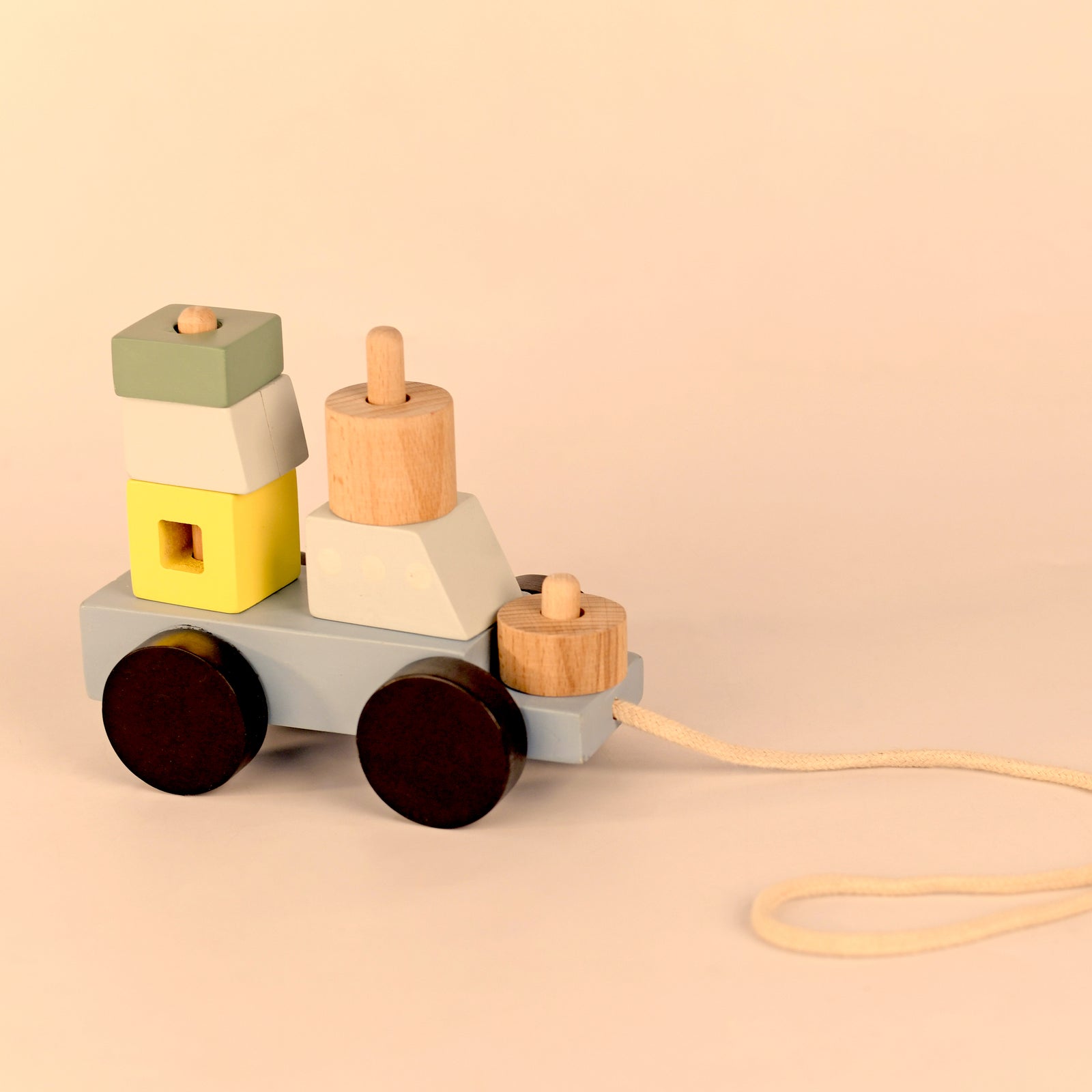 Playbox Wooden Pull Along Forest Toy Set Non-Toxic Push Pull String Toys for Toddler & Kids Baby Encourages Walking & Develops Skills Toys