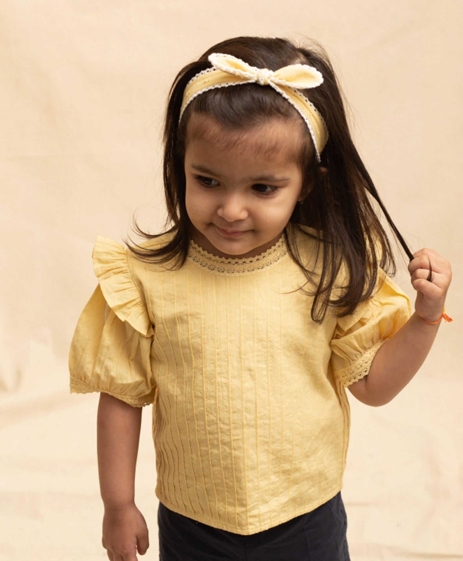 Vintage Ruffle - Yellow Top