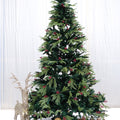 RAZ Christmas tree with cherries and dual color leaves – 8 feet