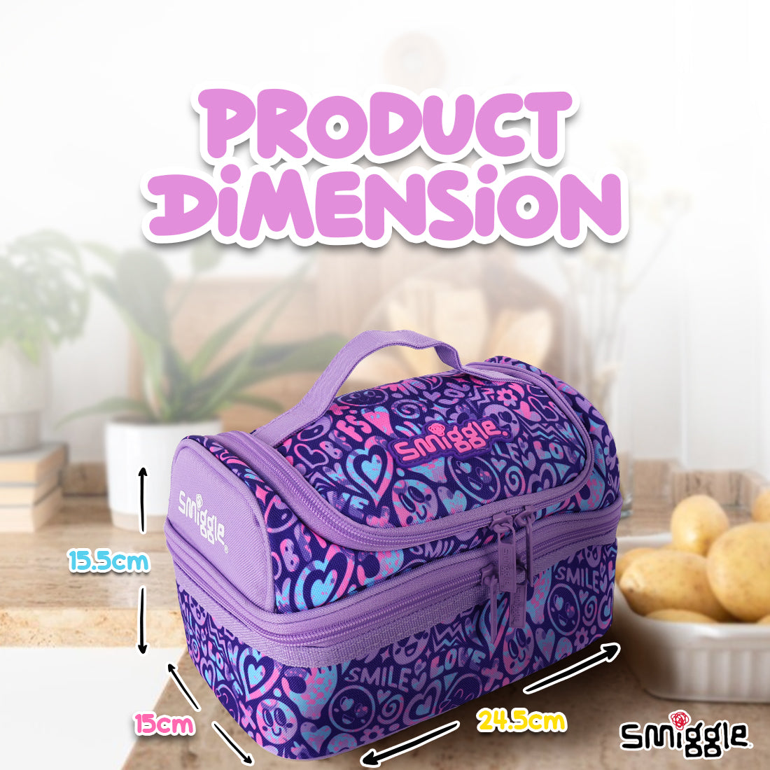 Vivid Double Decker Lunchbox Lilac