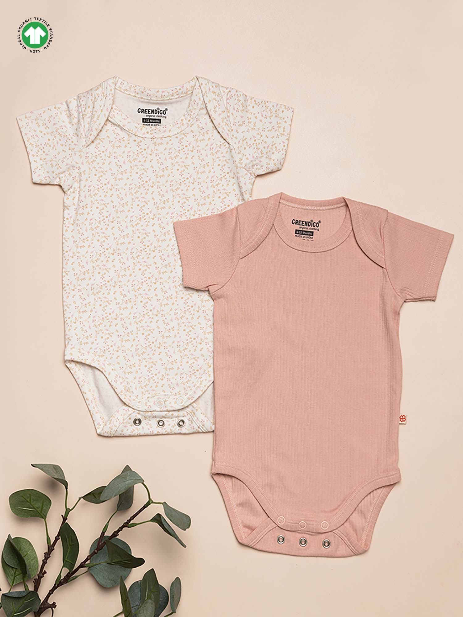 Fern Bodysuit - Organic Cotton Bodysuit - Pack of 2 - Totdot