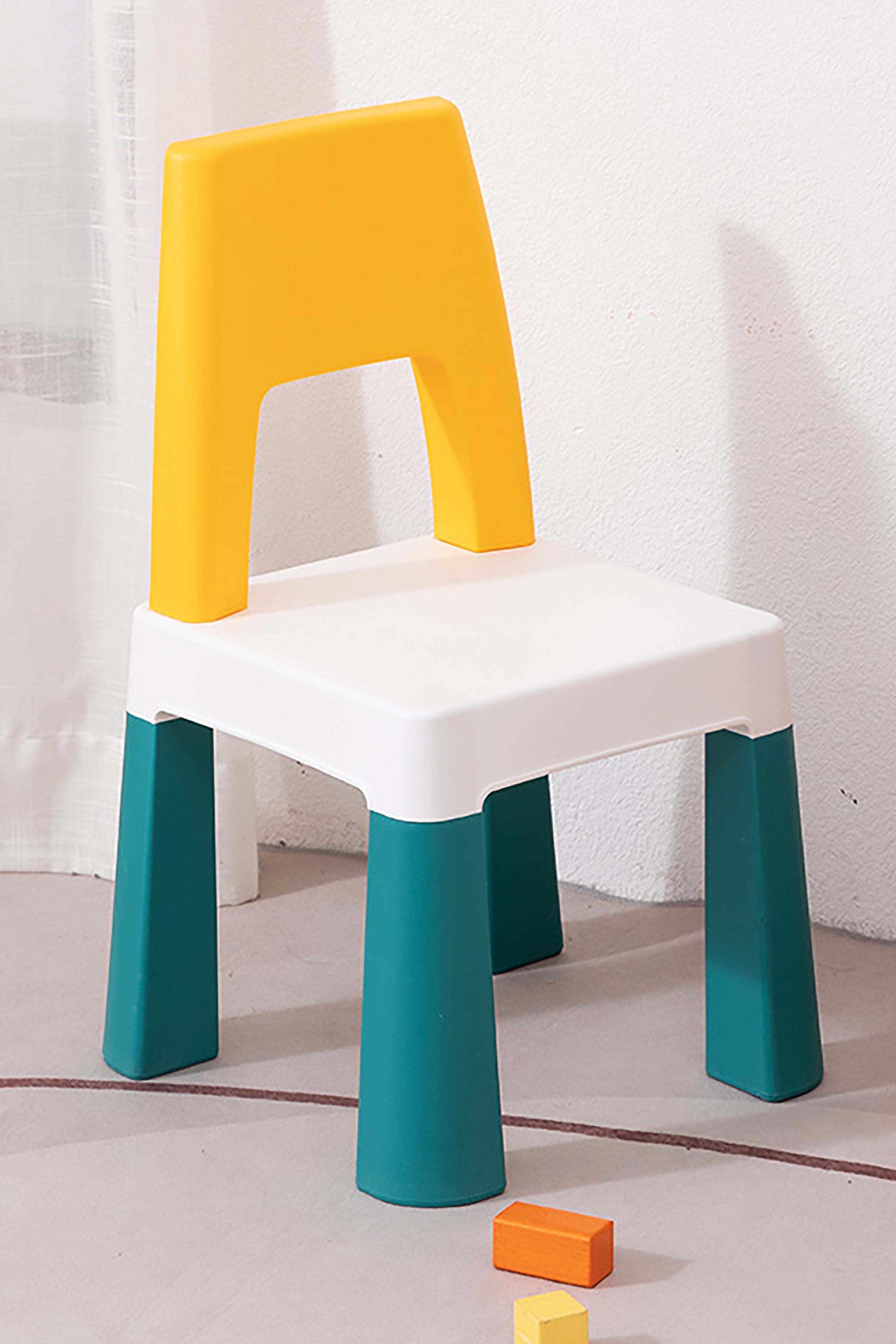Learning Chair for Kids - Yellow, white and Blue