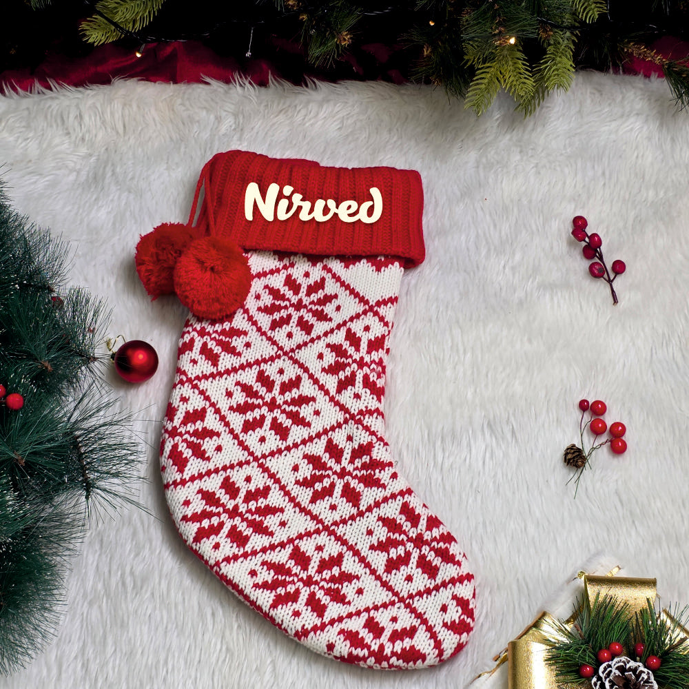 Handwoven Knitted Stocking