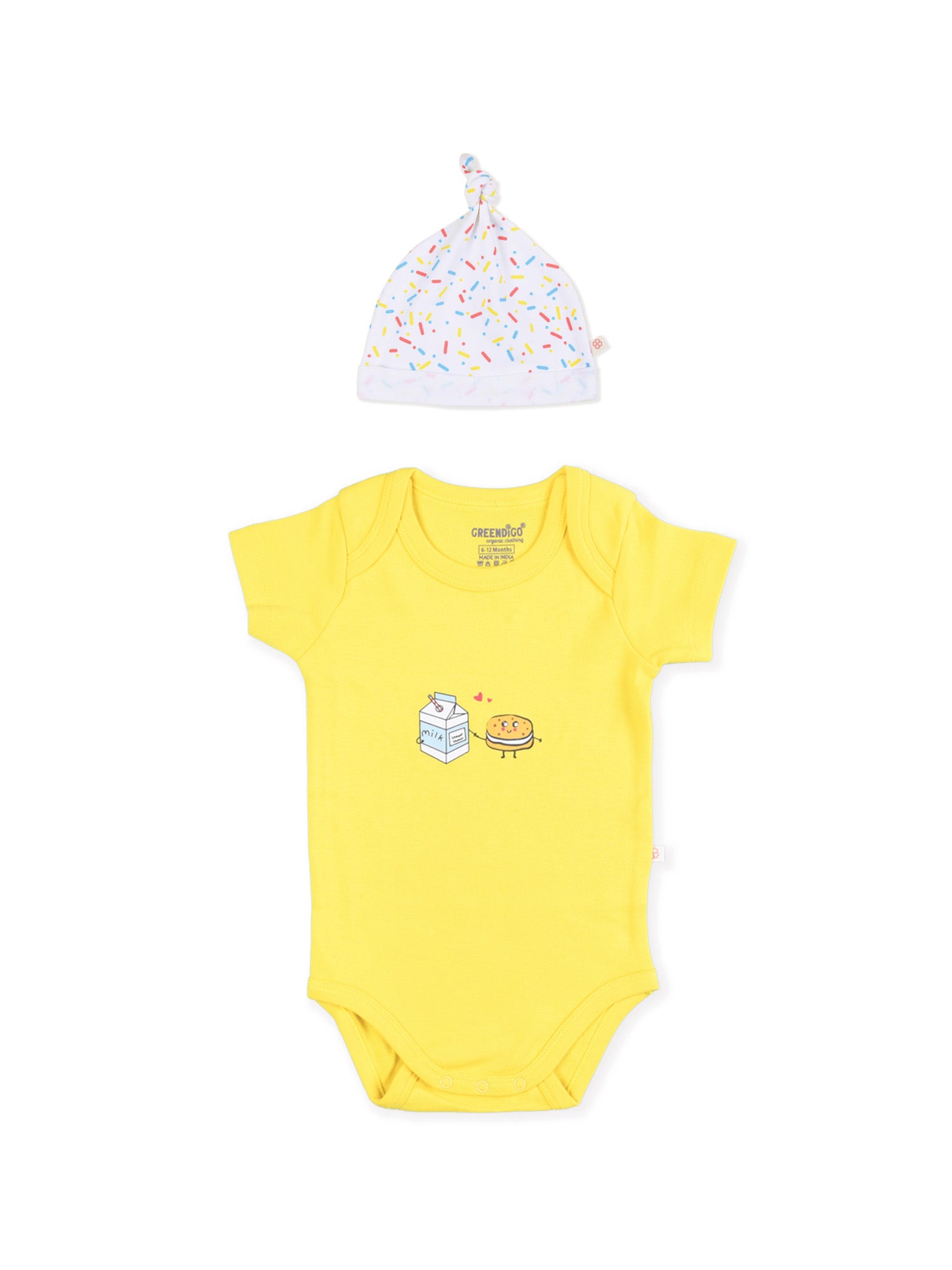 Cookies and Cream - Organic Cotton Bodysuit and cap set - Totdot