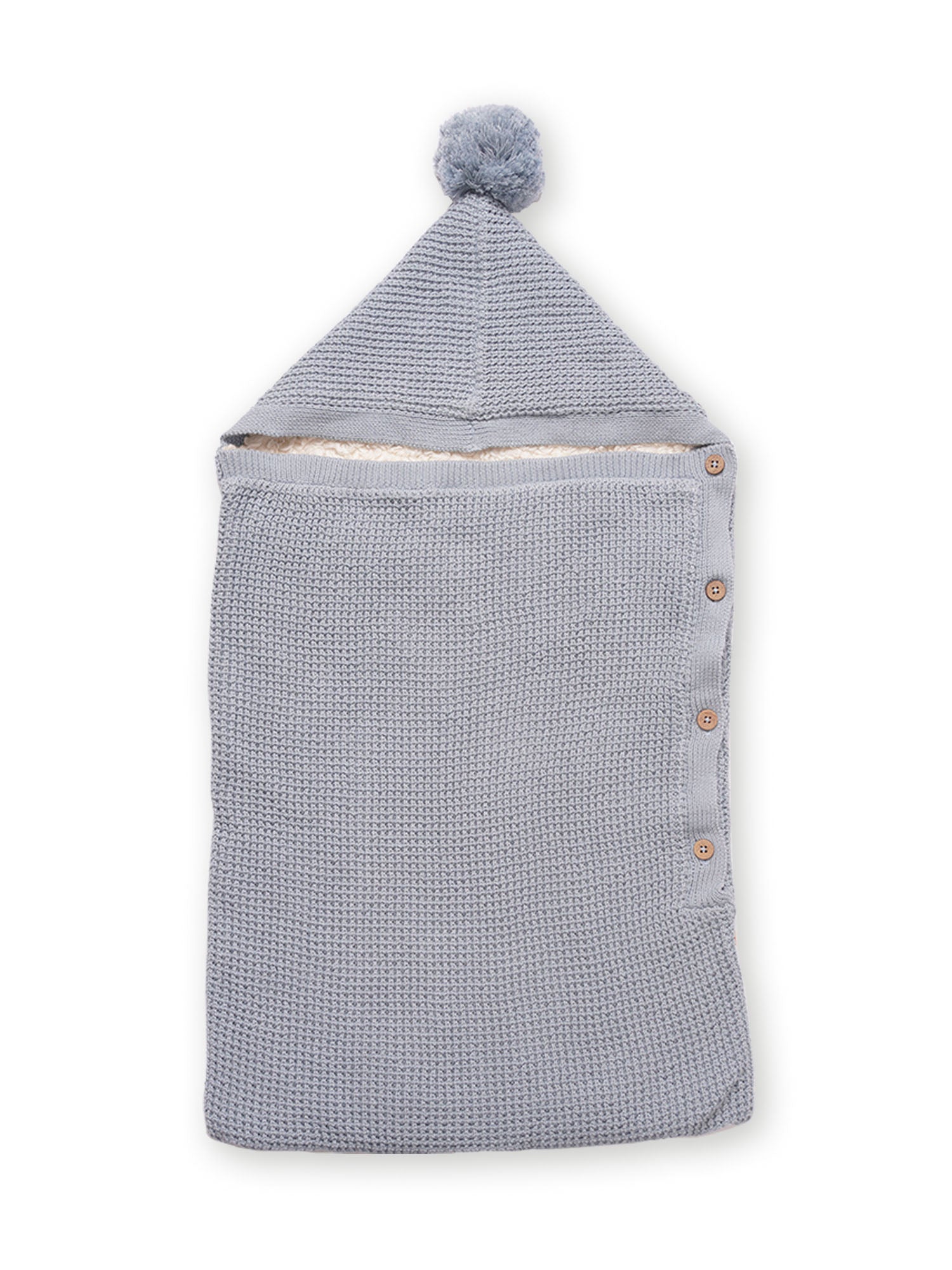 Snow Frost - Organic Cotton Blue Cocoon Blanket for Babies - Totdot