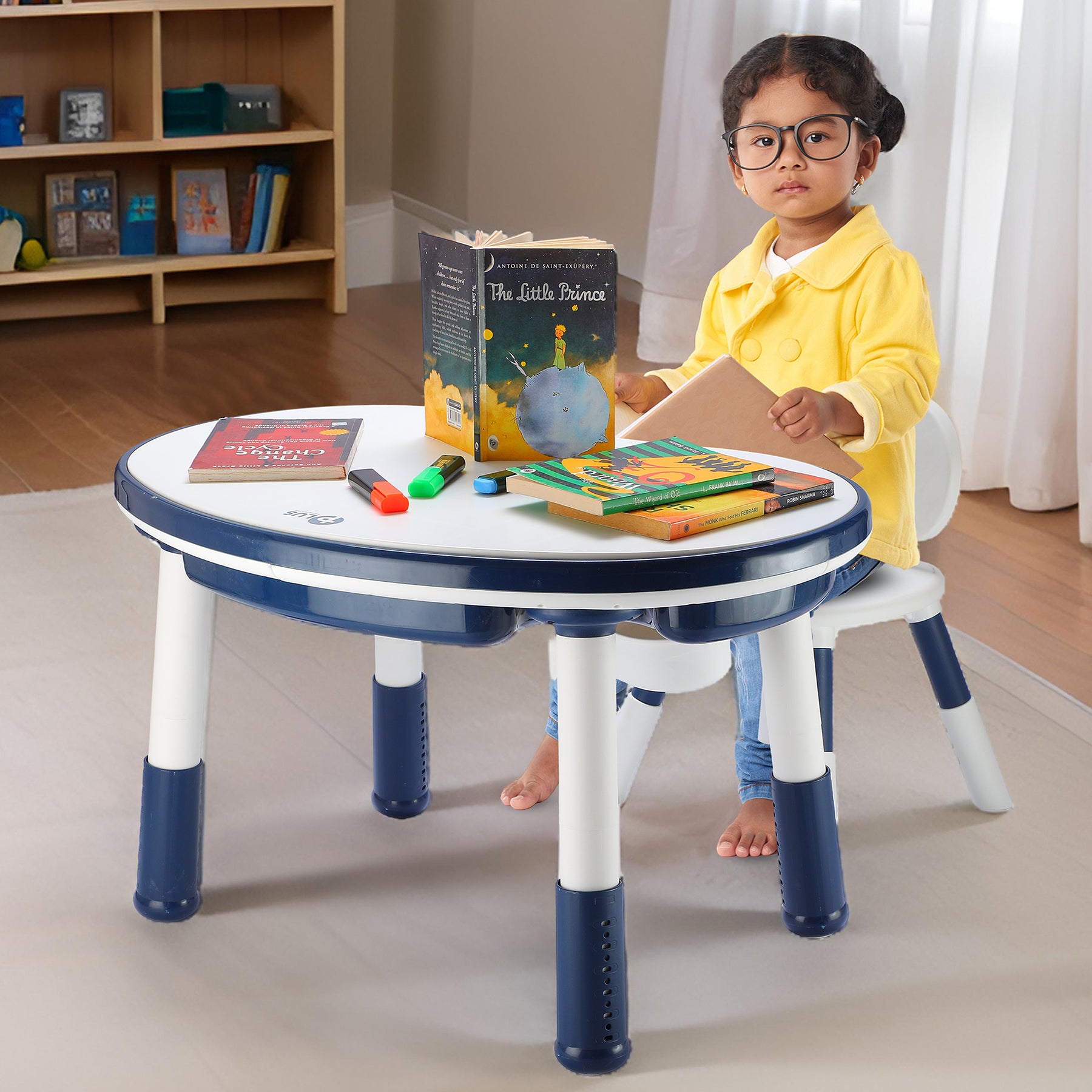 Blocks cum Sensory Table with chair - Blue color