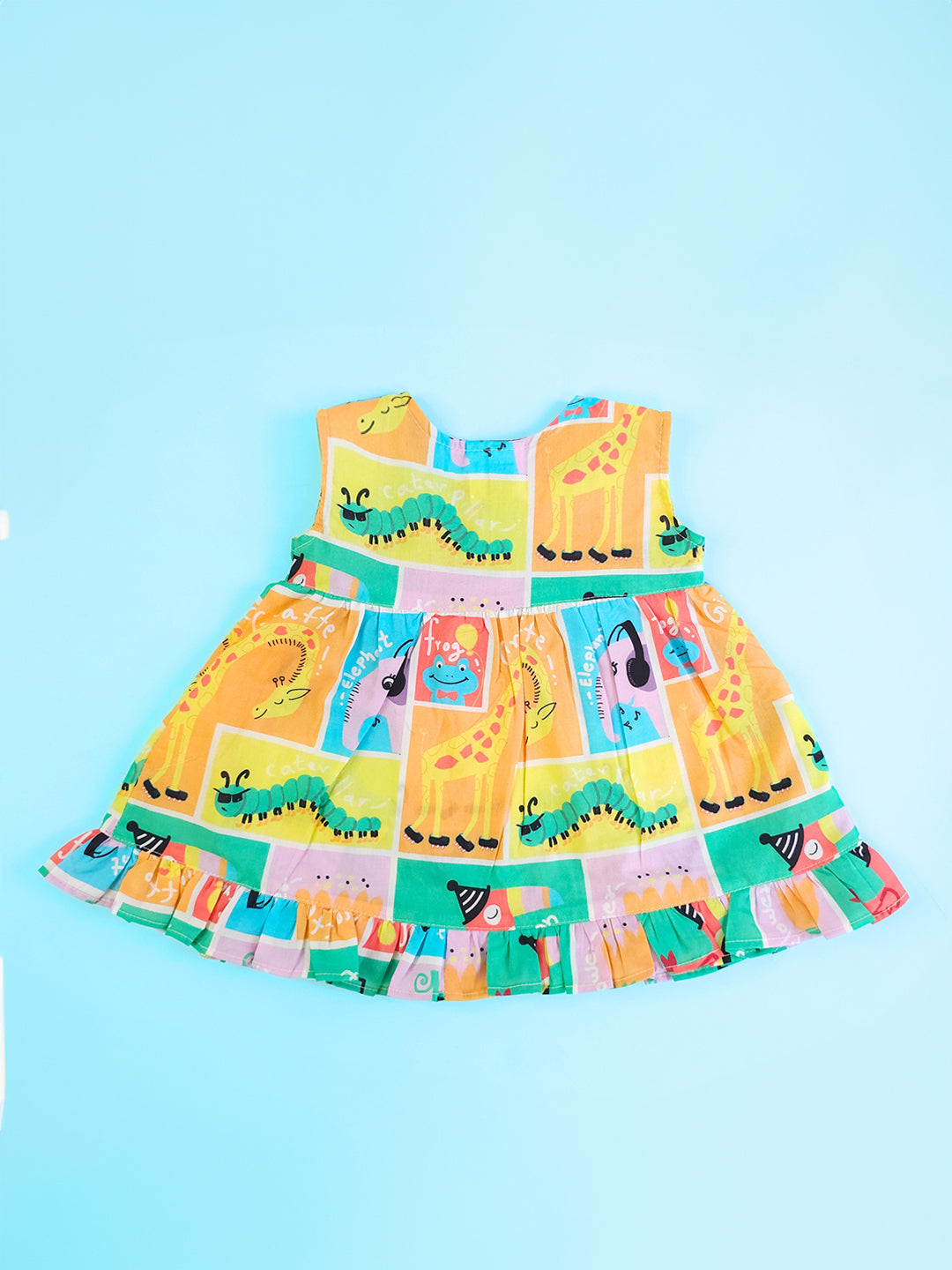 Zoo Crew - Organic Cotton Printed Girls Jabla / Dress - Totdot