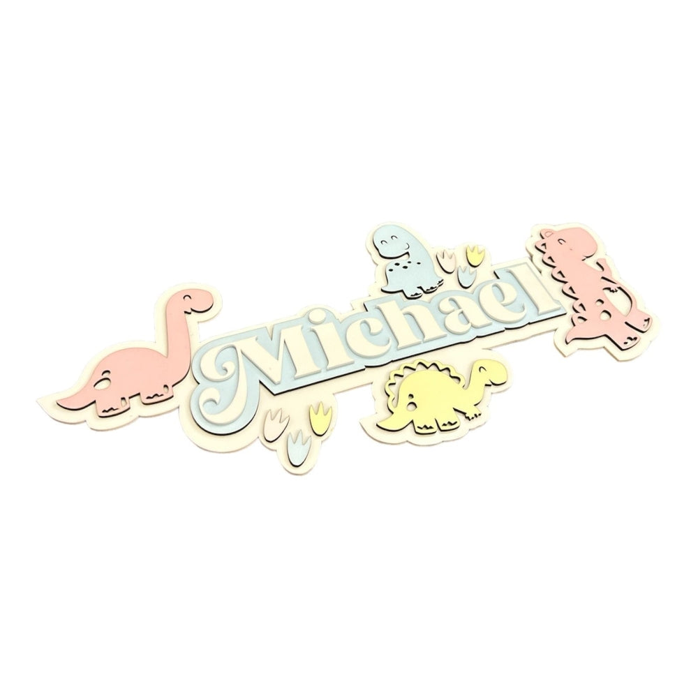 Dino Domain - 3 Layer Name Plaque