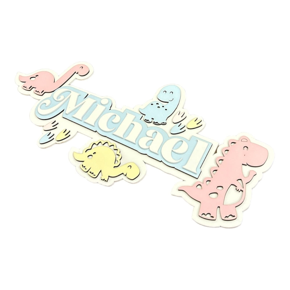 Dino Domain - 3 Layer Name Plaque