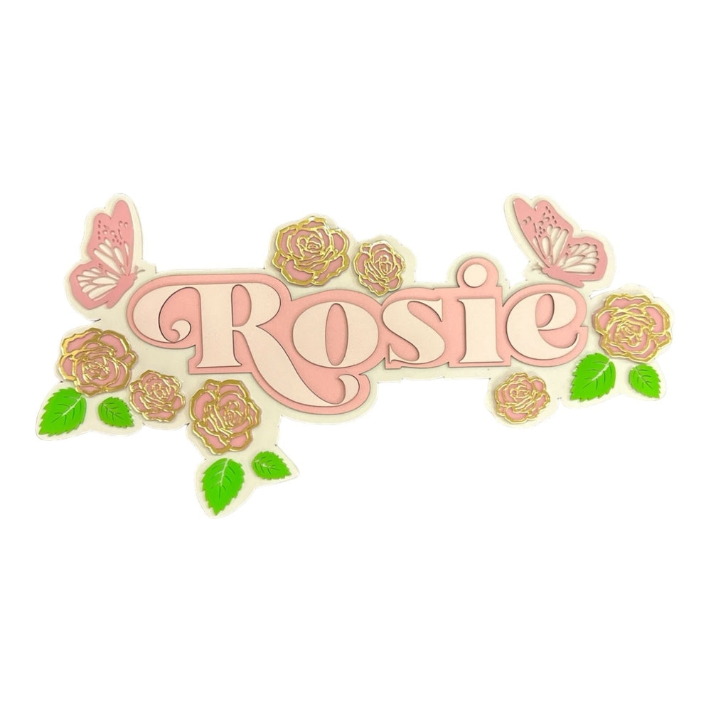 Rose Oasis - 3 Layer Name Plaque