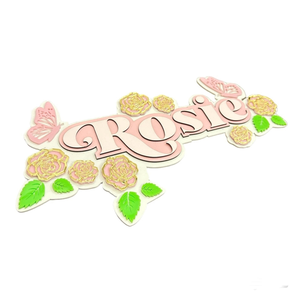 Rose Oasis - 3 Layer Name Plaque