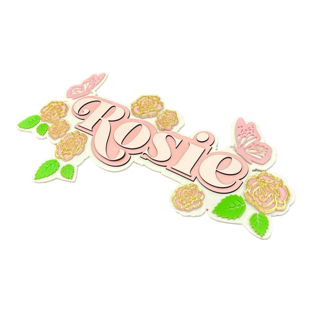 Rose Oasis - 3 Layer Name Plaque