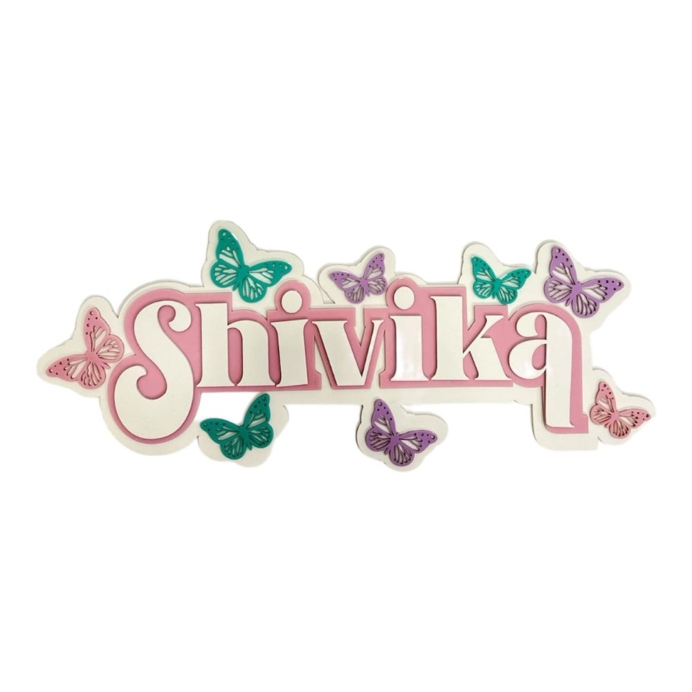 Butterfly Magic - 3 Layer Name Plaque