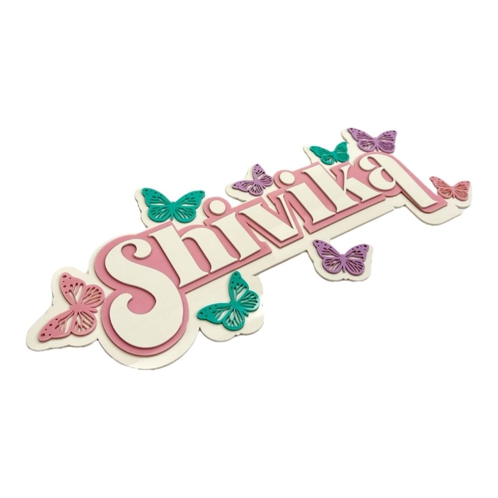 Butterfly Magic - 3 Layer Name Plaque