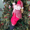 Candy Knit Santa on a Tree