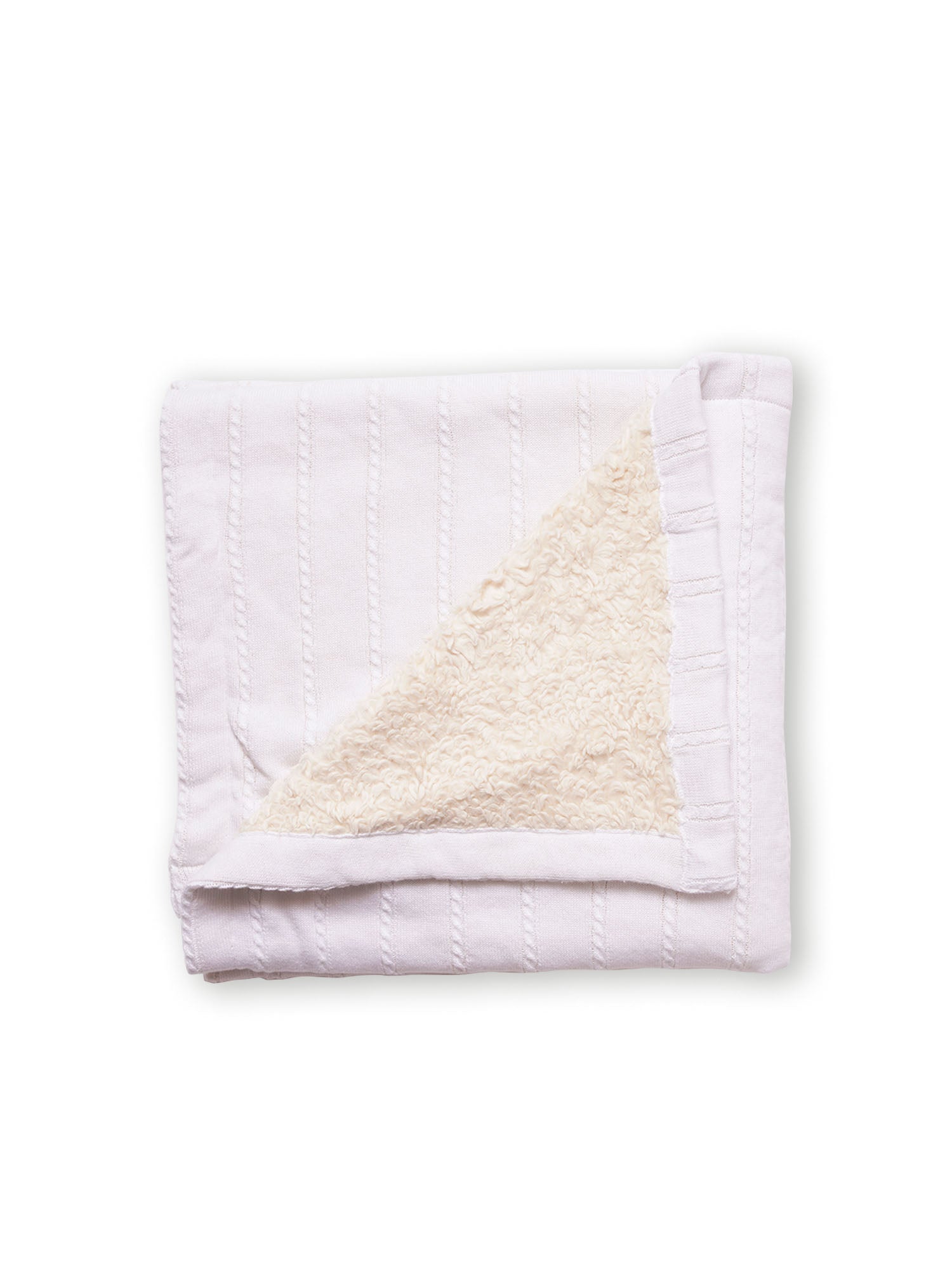 Ivory Sherpa - Organic Cotton Off-White Blanket for Babies - Totdot