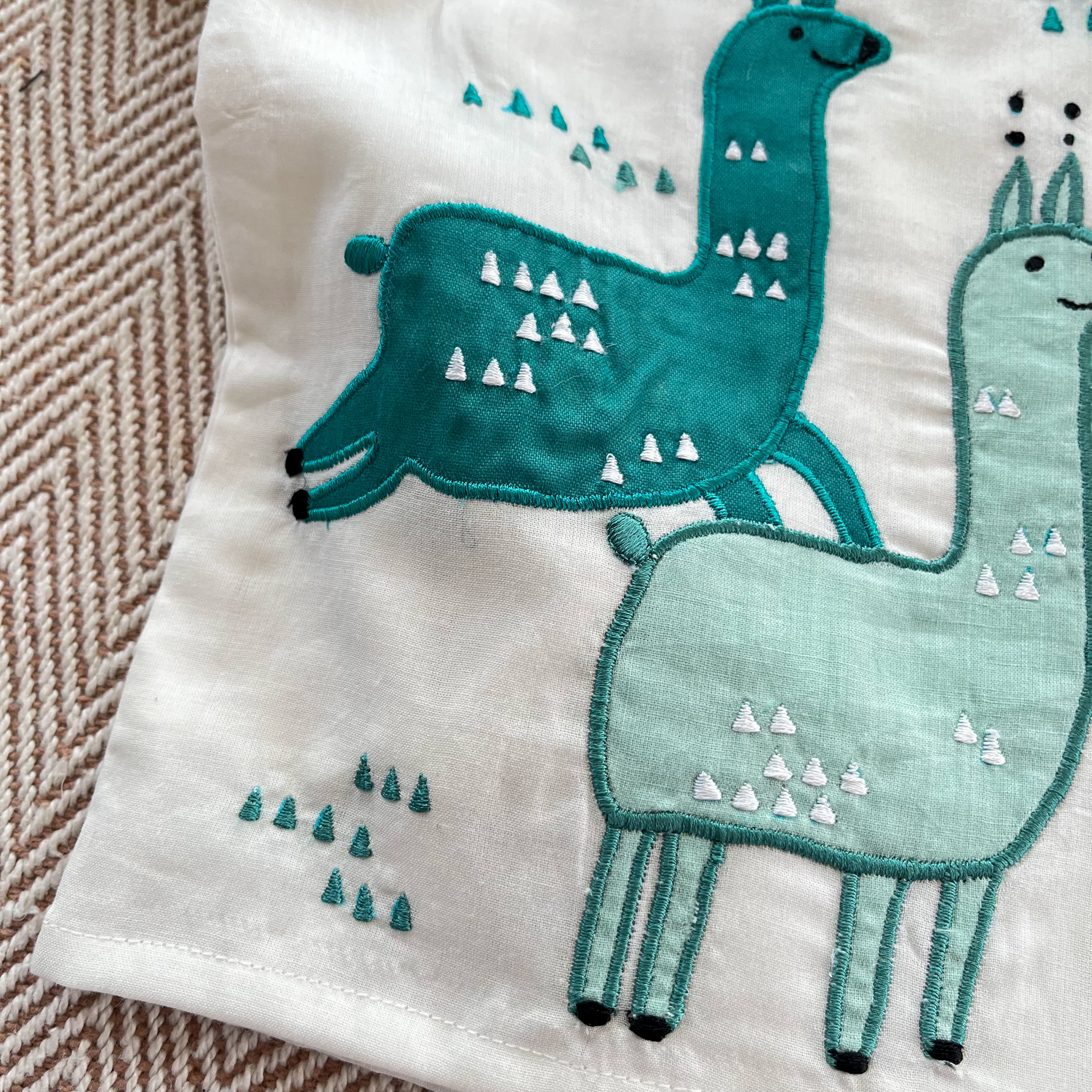 Set of two voile jhablas- Alpacas and Squirrel - Totdot