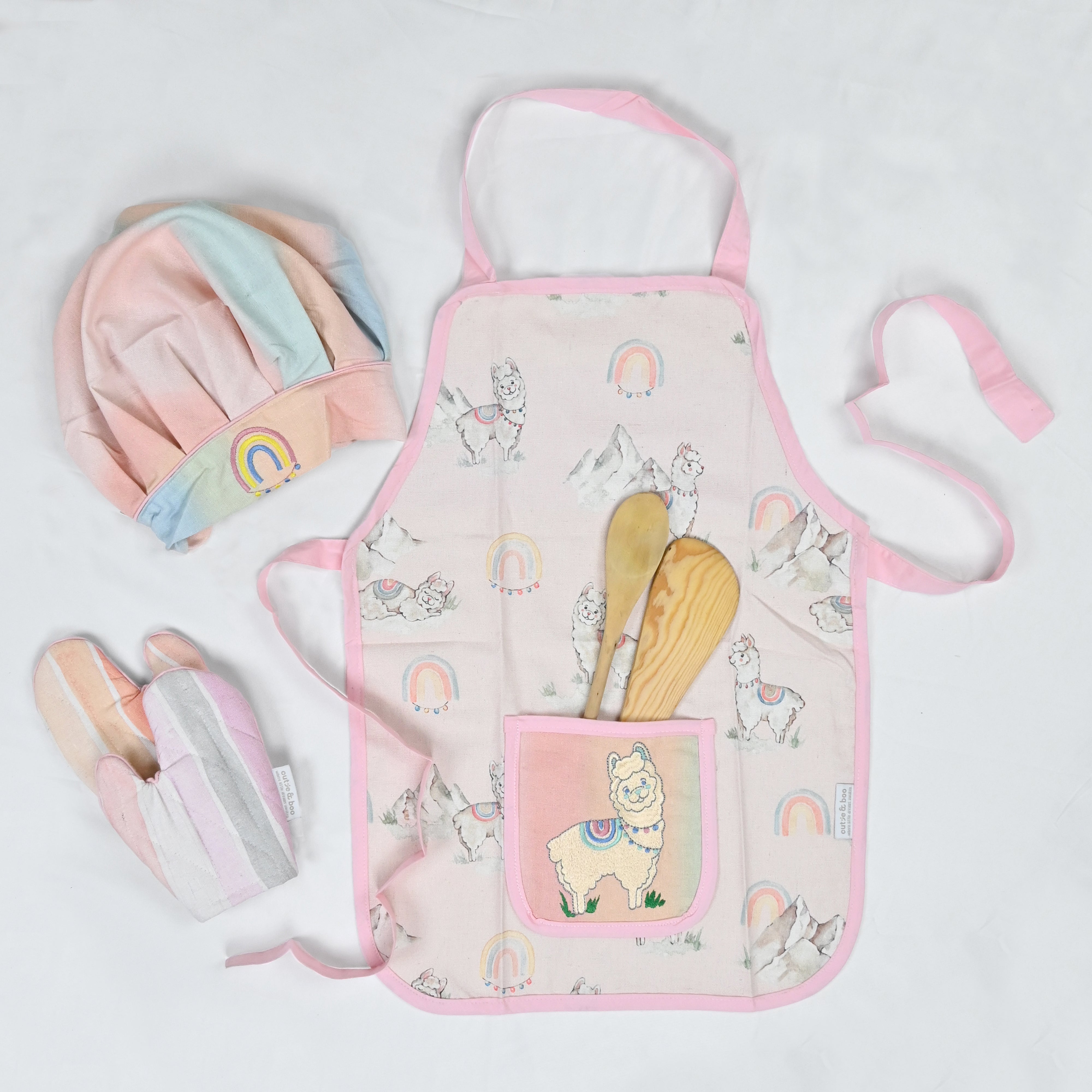 Ooh La Llama Apron - Little Chef Trio Set