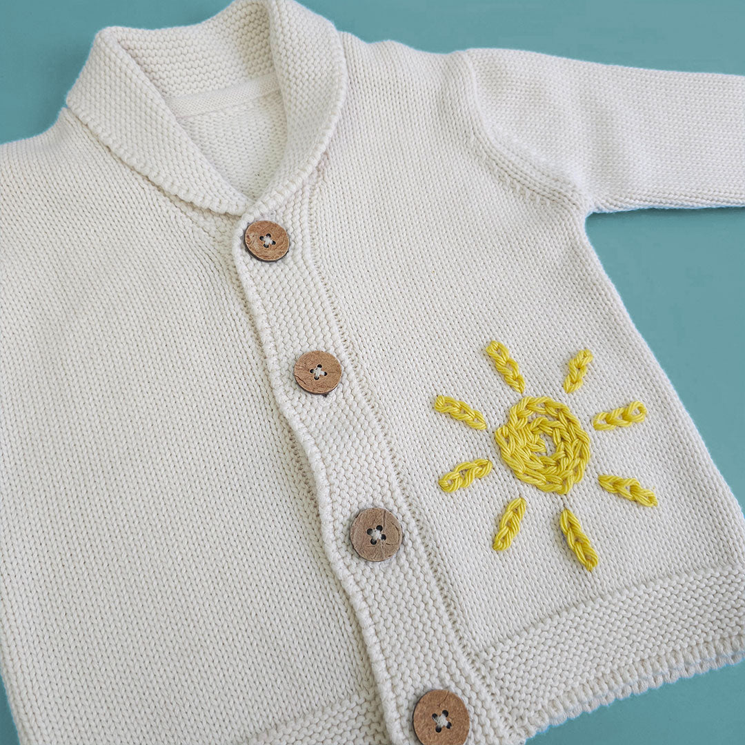 Sunshine - Cotton Embroidered Cardigan
