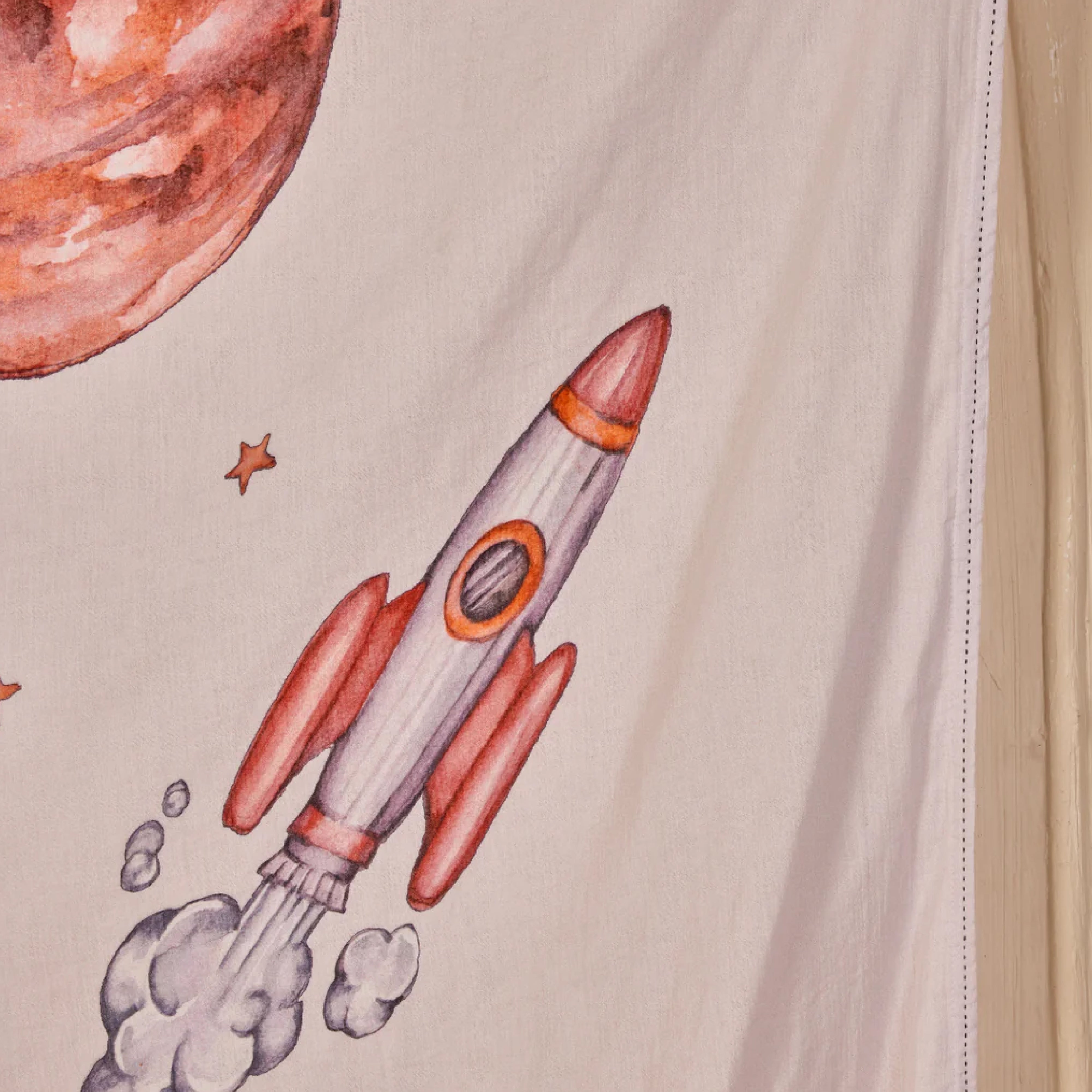 To The Moon And Back Light Muslin Blanket