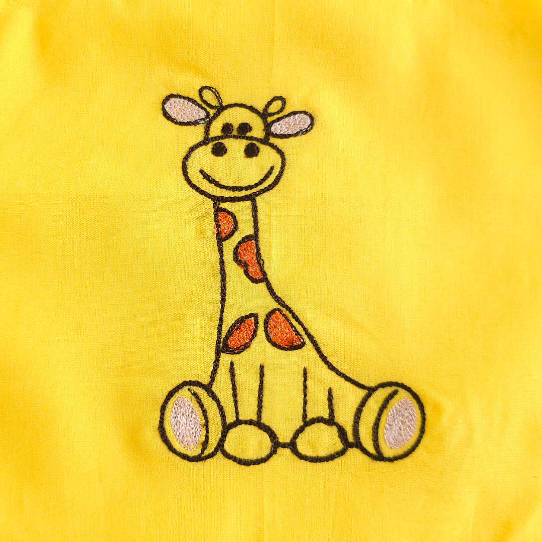 Embroidered Yellow Jabla - Goofy the Giraffe