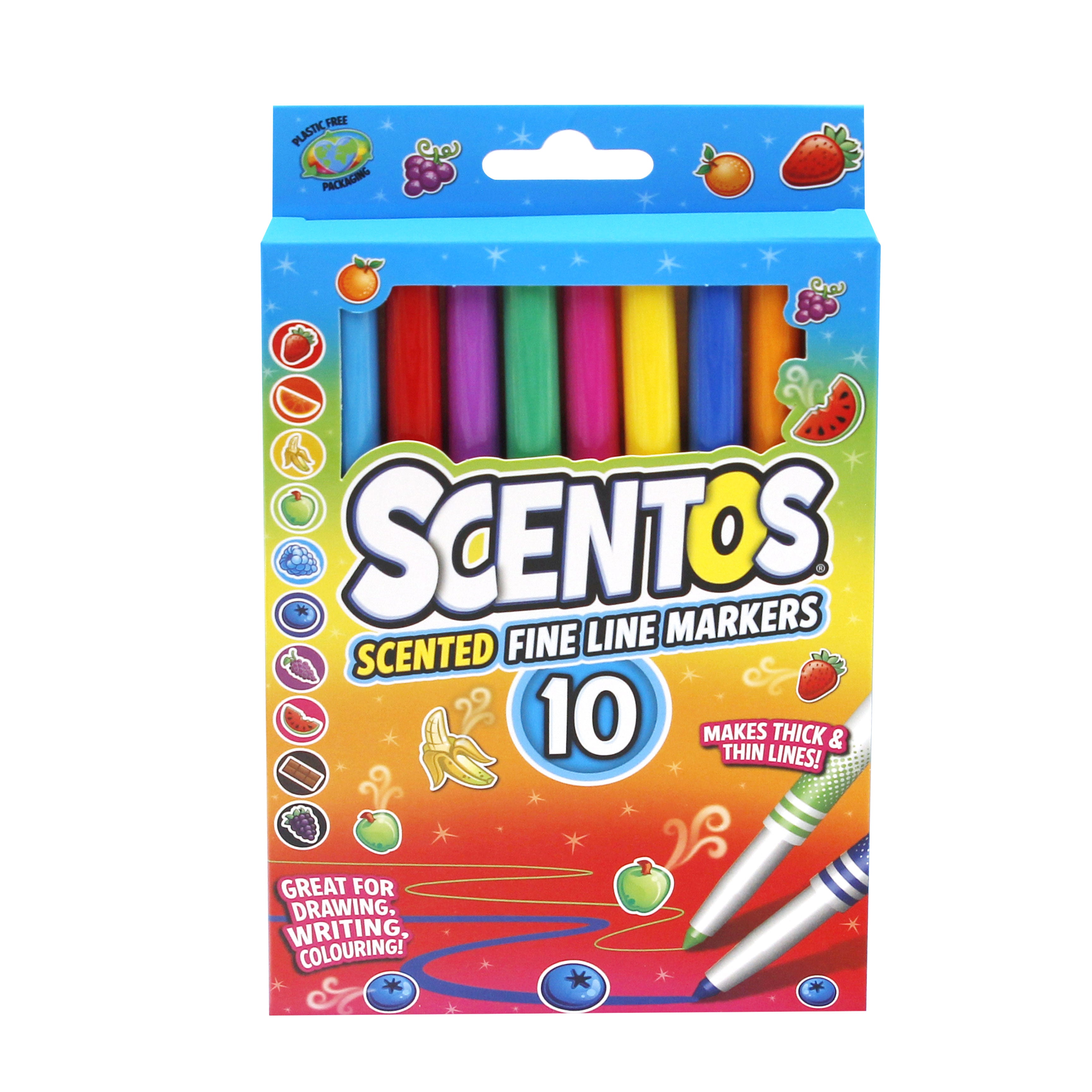 Fine Line Markers - pack of 10 Scentos